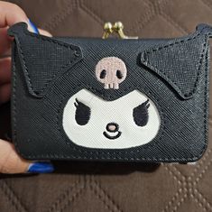 An Adorable, Cute Kuromi Wallet! It's Technically Brand New, Though I Did Use It A Couple Of Times, But It Was Rare. Thus, There Is No Damage Or Stains To It. The Wallet Has 4 Pockets To Hold Your Cards. There's The Main Pocket For Cash And A Place For Your Coins! If You Have Any Questions, Don't Hesitate To Message Me Privately! Thank You. ^^ Kuromi Wallet, Cute Kuromi, 34th Birthday, Sanrio Kuromi, Girl Birthday, Bag Lady, Thank You, Black White, Phone Cases