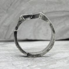 Project50g | Cascade ring- asymmetrical brutalist signet ring with solid silver texture – project50g Brutalist Oxidized Open Ring, Unique Hand Forged Signet Ring, Brutalist Style Open Ring Jewelry, Brutalist Hand Cast Open Ring, Brutalist Sterling Silver Rings With Oxidized Finish, Minimalist Hand Cast Promise Ring, Modernist Hand Cast Sterling Silver Rings, Brutalist Hand-forged Open Ring Jewelry, Minimalist Hand Cast Signet Ring