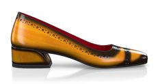 Women`s Luxury Block Heel Shoes are handcrafted by individual order. Upper material is made by premium leather. Insole and lining materials - leather. Your new shoes will be handcrafted especially for you and delivered for free to your home or office in 1-2 weeks. Included option for free return and remake if the shoes do not fit.Only now all this is available at an exclusive price of $249.00.Proceed with you order now. Luxury Yellow Leather Shoes For Formal Occasions, Yellow Luxury Leather Shoes For Formal Occasions, Formal Orange Heels With Sculpted Heel, Elegant Orange Heels With Sculpted Heel, Classic Orange Leather Shoes For Formal Occasions, Designer Orange Heels For Formal Occasions, Luxury Yellow Leather Formal Shoes, Elegant Orange Heels For Work, Elegant Orange Heels With Reinforced Heel