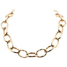 Designer: Roberto Coin Material: 18K yellow gold Weight: 37.04 grams Measurements: necklace measures 18-inches Roberto Coin, Italian Jewelry, Coin Set, Coin Ring, Modern Necklaces, Station Necklace, Gold Wire, Orange Gold, Chain Link Necklace