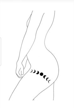 Moon Phase Hip Tattoo, Moon Phase Knee Tattoo, Moon Phases Leg Tattoo, Moon Phase Leg Tattoo, Moon Phases Tattoo Thigh, Witchy Tattoos Thigh, Hip Tattoos Women Moon, Dark Feminine Back Tattoos, Thigh Tattoos Ideas For Women