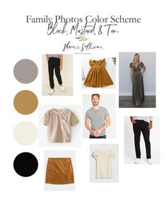 the family photos color scheme for black, white and tan