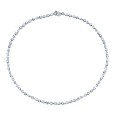 14.96 Carat Round and Marquise-Cut Diamond Necklace Total Carat Count: 14.96 Total Stones: 78 Average Stone Size: 08 Cut: Alternating Round and Marquise-cut Diamonds This classic diamond necklace is the perfect way to dress up any outfit and make a stunning statement. Experience the brilliance, fire, and scintillation of this diamond necklace with 78 diamonds in alternating round and marquise-cut. Marquise Cut Diamond, Marquise Cut, Diamond Cuts, Diamond Necklace, Jewelry Box, Dress Up, Angeles, Diamonds, White Gold