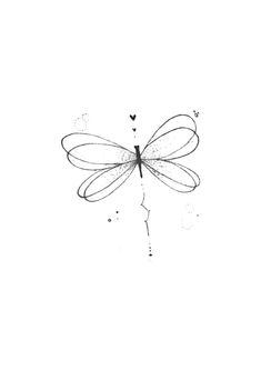 a black and white drawing of a dragonfly