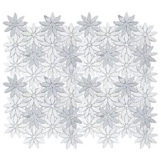 an image of a white flower pattern on the wall in front of a window or door