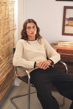 The Oatmeal and Black Pullover Sweater is the ultimate cozy staple for your wardrobe. Crafted from a soft blend of 55% acrylic and 45% cotton, this knitted sweater features a relaxed fit that's perfect for layering or wearing on its own. With contrast rolled edge detailing and stylish drop-shoulder sleeves, this sweater brings a modern twist to a classic pullover. Ideal for casual days or cozy evenings, it’s an easy go-to piece that combines comfort and effortless style. The subtle oatmeal hue w Evening Outfit Going Out, Black Pullover Sweater, Evening Outfit, Black Pullover, Evening Outfits, Knitted Sweater, Beauty Shop, Body Skin Care, Shoulder Sleeve