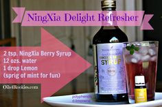 Young Living Essential Oils: NingXia Red Delight Refresher Recipe.For more info or to order www.EssentialOilsEnhanceHealth.com Young Living Recipes, Lemon Seeds, Yl Oils, Living Essentials Oils, Wellness Recipes, Living Essentials, Website Maintenance