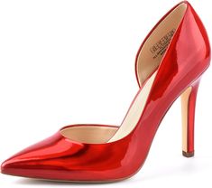 These Classic 4 Inch Stiletto Fashion Heel Pumps offer a timeless and sophisticated design that exudes confidence and style. With a 4 inch stiletto heel, they provide a flattering lift and elongated look to the legs. A must-have addition to any fashion-forward wardrobe. 4in stilettos are the perfect ladies accessory to instantly up your style game, adding a classy, sassy and cute touch to any office, wedding, formal event or party outfit Red Sleek Heels With Sculpted Heel, Sleek Red Heels With Sculpted Heel, Red Party Court Shoes With Reinforced Heel, Sleek Red Pointed Toe Heels, Red Sleek Heels For Evening, Sleek Red Heels For Evening, Elegant Fitted Red Court Shoes, Elegant Red Pointed Toe Court Shoes, Elegant Red Heels For Cocktail