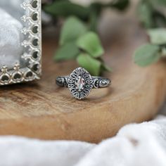 A unique Shop Dixi sterling silver gothic stacking ring. Featuring an enchanting mystic cubic zirconia centre in filigree detailing, she's a true unique ring for your boho jewelry collection MaterialSterling SilverCubic Zirconia SizingRing Sizes Available - 15.75mm [USA 5]. 18.25mm [USA SIZE 8]Ring Front - Height 10mm Witchy Ring, Gothic Ring, Gothic Rings, Midi Rings, Cubic Zirconia Rings, Unique Ring, Boho Ring, Stacking Ring, Perfect Ring