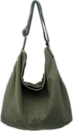 Large Capacity Canvas Hobo Bag For School, Casual Khaki Canvas Shoulder Bag, Casual Khaki Shoulder Bag With Canvas Lining, Green Canvas Hobo Bag With Large Capacity, Green Large Capacity Canvas Hobo Bag, Large Capacity Green Canvas Hobo Bag, Khaki Canvas Hobo Bag For Travel, Khaki Canvas Hobo Shoulder Bag, Trendy Khaki Cotton Bag