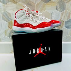 Nike Air Jordan 11 Retro White And Red Size 6.5 Y Used Couple Times Still Great Great Condition Nike Air Jordan 11, Jordan Red, Air Jordan 11 Retro, Jordan 11 Retro, Air Jordan 11, Kids Jordans, Retro Color, Nike Air Jordan, Jordan Shoes