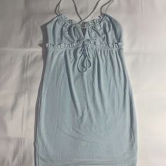 - Never Worn! Nwot - Size 4 - 4.99 Shipping Fitted Light Blue Mini Sundress, Blue Ruched Fitted Sundress, Blue Fitted Ruched Sundress, Fitted Blue Ruched Sundress, Light Blue Fitted Sundress For Brunch, Fitted Light Blue Sleeveless Sundress, Fitted Light Blue Sundress For Brunch, Light Blue Fitted Casual Sundress, Light Blue Spaghetti Strap Mini Dress Casual