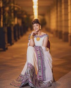 Radiant Purple Majesty: Modern Menen Fabric in Habesha Kemis – TheEthiopianStore Eritrean Dress, Habesha Dress, Ethiopian Dress, Habesha Kemis, Pink Sparkle, Purple Pattern, Cultural Heritage, Caicos Islands, 8 Weeks