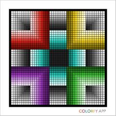 an image of colorful squares in different colors