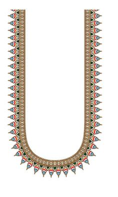 an ornately decorated necklace on a white background