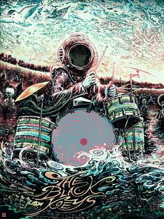 an image of a man in space suit playing drums