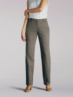 High Rise Dress Pants, Women's Straight Leg Pants, New Business Casual Women, Comfortable Professional Outfits Women, Casual Fall Pants, Womens Pull On Pants, Women’s Khaki Pants, Women’s Work Pants, Straight Leg Pants With Pockets