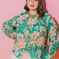 Long Sleeve Plus Size Top Flying Tomato, Plus Size Top, Floral Top, Floral Tops, Top Blouse, Blouses, Womens Tops, Plus Size, Long Sleeve