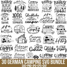 30 german camping svg bundle