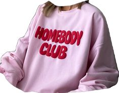 Comfy Pink Crew Neck Sweatshirt, Pink Athleisure Sweatshirt For Leisure, Pink Letter Print Tops For Leisure, Leisure Pink Tops With Letter Print, Comfortable Pink Cotton Sweatshirt, Comfortable Pink Long Sleeve Sweatshirt, Trendy Pink Sweatshirt For Leisure, Casual Pink Sweatshirt For Loungewear, Cozy Pink Graphic Print Top