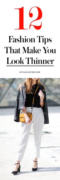 12 Fashion + Styling Tricks That'll Make You Look Thinner — Here's how to put together slimming outfits like a celebrity stylist | @stylecaster Outfits That Slim You Down, Outfits To Slim You Down, Sharp Outfits, Spain Honeymoon, Dress Curvy, Styling Tricks, Celebrity Stylist, Womens Fashion Casual Fall, Slow Metabolism