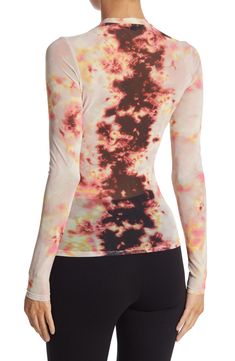 A vibrant printed mesh top brings chic, eye-catching style to any outfit. . Jewel neck. Long sleeves. Allover print. Mesh construction. Sheer. Slightly cropped. Approx. 23" length (size S). Imported Machine wash 95% polyester, 5% spandex Blush Placement, Ethiopian Opal Ring, Jewel Neck, Ethiopian Opal, Mesh Top, Sunnies, Chic Style, Floral Tops, Night Out