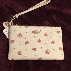 Nwt - Very Pale Pink Coach Wristlet (Actually Color Called Chalk) - Perfect Size For The Essentials - May Ship In Bubble Envelope If A Box Is Unavailable - From A Smoke And Pet Free Home Coach Rectangular Wristlet As Gift, Coach Rectangular Wristlet, Coach Rectangular Wristlet For Gift, Rectangular Coach Wristlet As Gift, Coach Pouch Clutch Gift, Coach Clutch Gift Pouch, Coach Pouch Clutch As Gift, Coach Handheld Wristlet For Daily Use, White Pouch Wristlet With Wrist Strap