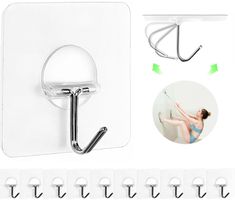 Perfect for dorm room. No tools required. Easy to remove. No mess. Cabinet Fridge, Ceiling Hooks, Locker Organization, Bathroom Gadgets, Plant Hooks, Shower Hooks, Adhesive Hooks, Picture Hook, Adhesive Wall Hooks