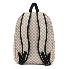 The Old Skool Check Backpack is a favorite for good reason. This classic backpack features an all-purpose, two-pocket design with an organizer in the front, a slip-in interior pocket, laptop sleeve that fits most 15'' laptops, and a side water bottle pocket. The iconic checkerboard pattern and heritage details like the woven logo label bring added branding to this iconic design.Our team has set ambitious sustainability goals. Big or small, all of our efforts add up to positive change. To earn th White Vans Bags, Vans Bags For Back To School, Vans Travel Backpack, Vans Standard Backpack For Travel, Vans Backpack For Everyday Use, Vans Bags For Students Back To School, Vans Backpack For Back To School, Casual Vans Bag For Students, Vans Backpack For Travel And Back To School