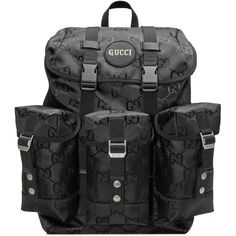 Gucci Off The Grid Backpack Econyl Black Nylon Gg Monogram Gucci Bags With Logo For Everyday Use, Black Gucci Bag With Logo, Gucci Travel Bags With Logo, Gucci Black Backpack For Travel, Designer Gucci Backpack, Gucci Backpack For Everyday Use, Luxury Gucci Backpack, Black Gucci Backpack For Travel, Black Logo Bags For Outdoor