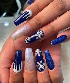 Winter Nails 2023, Nail Art Noel, Thermal Nails, December Nails, January Nails