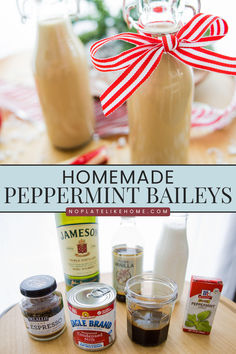 Making your own homemade Peppermint Baileys is super easy with only 7 simple ingredients and is ready to drink in only one hour! It’s a fresh and delicious drink for cocktails, coffee or to gift to family, friends and neighbors for the holidays! Homemade Baileys Recipes, Baileys Homemade, Homemade Alcohol Gifts, Homemade Liqueur, Homemade Liqueur Recipes, Booze Gift, Liqueur Recipes, Baileys Drinks, Homemade Baileys