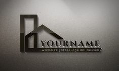 the logo for your home is shown on a metal surface with black and white letters