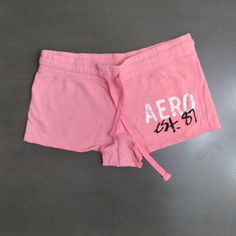 Hot Pink Shorts By Aero Small 60% Cotton 40% Polyester Waist 14.5" Length 10" Inseam 2" Never Worn Sleepwear Lounge Barbie Beach Pajamas Fitted Cotton Pajama Shorts, Fitted Casual Shorts With Letter Print, Fitted Letter Print Shorts For Loungewear, Pink Fitted Casual Pajama Shorts, Casual Short Leg Bottoms With Letter Print, Casual Letter Print Short Leg Bottoms, Casual Cotton Pajama Shorts With Letter Print, Casual Letter Print Short Bottoms, Summer Cotton Pajama Shorts With Letter Print