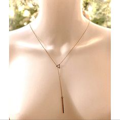 Dainty, Chic, & Elegant. Brand New, Never Been Worn. Genuine. Adjustable Dangle Lariat Necklace For Party, Minimalist 16-inch Necklace, Adjustable Rose Gold Long Necklace, Chic Necklace With Adjustable Length For Gift, Minimalist Adjustable Necklace For Party, Adjustable Minimalist Necklace For Party, Chic Lariat Jewelry With Adjustable Length, Minimalist 16 Inch Chain Necklace, Chic Adjustable Lariat Jewelry