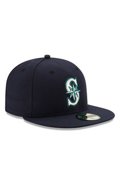 Get ready for the next big game with this Seattle Mariners Authentic Collection On Field 59FIFTY fitted hat from New Era! Material:  100% Polyester High Crown Structured fit Flat bill Fitted Contrasting underbill Six panels with eyelets Raised embroidery Surface washable Officially licensed Imported Brand: New Era Throwback Flat Bill Fitted Hat For Fans, Throwback Fitted Flat Bill Hat, Throwback Fitted Hat With Flat Bill For Fans, Throwback Fitted Hat With Flat Brim For Fan Gear, Throwback Flat Brim Fitted Hat For Fan Gear, Throwback Flat Brim Fitted Hat For Fans, Throwback Curved Brim Hats For Baseball Season, Flat Brim Fitted Hat For Baseball Season, Baseball Season Fan Merchandise Flat Brim Hat