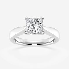 a princess cut diamond engagement ring in white gold