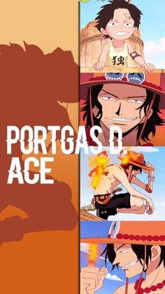 the poster for portgas del ace