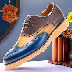 Category:Oxfords; Upper Materials:Leather,Italian Full-Grain Cowhide; Lining Materials:Cowhide; Gender:Men's; Toe Shape:Round Toe; Style:British Gentleman; Outsole Materials:EVA (Ethylene Vinyl Acetate); Occasion:Office  Career,Party  Evening; Closure Type:Lace-up; Function:Slip Resistant,Comfortable; Listing Date:01/04/2024; 2024 Trends:Dress Shoes,Formal Shoes; Size chart date source:Provided by Supplier. Mens Dress Sneakers, Dress Sneakers, British Gentleman, Monk Strap Shoes, Mens Boots Fashion, Everyday Shoes, 2024 Trends, Shoes Dress, Mens Oxfords