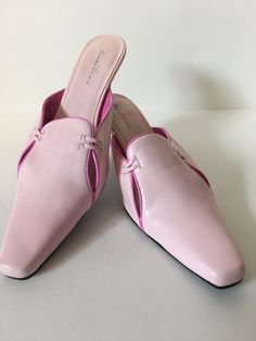 "Shoes ~ Michael Antonio ~ The Best for that Zap you need for a wild shoe fix. PINK Wowza Laughter, What Was I Thinking LOL ~ Easter is only once a Year ~ Sassy, Simple heel just enough. Rise to the Occasion ~ Casual, Heel type: Slim Shoe width: M Size U.S.: 7 1/2 Color: PINK LOL Got That! Heel Height: 2 3/4\" No Refunds ~ No Exchange Condition: Please note ~ Vintage 1990's Brand-New, Unused, Unworn Item \"Does Not come in Original Box\" A-17 *Stored In a Smoke-Free Environment ~ Yes ~ along wit Pink Heels With Rubber Sole For Spring, Spring Pink Heels With Rubber Sole, Pink Closed Toe Heels With Rubber Sole, Pink Leather Heels With Rubber Sole, Pink Slip-on Heels Made Of Synthetic Material, Pink Slip-on Synthetic Heels, Pink Leather Slip-on Heels, Pink Heels With Removable Insole And Round Toe, Pink Slip-on Heels