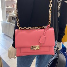 Michael Kors Cece Medium Faux Leather Pkt Shoulder Satchel Crossbody Bag Tea Rose Nwt New With The Tag Authentic Style # 35f2g0ef8o One Bag, Many Occasions: The Cece Shoulder Bag Defines Everyday Sophistication. Designed In A Fold-Over Silhouette With Gleaming Hardware And A Lock-And-Key Detail, It’s Generously Sized To Hold All Your Daily Essentials. Reach For It To Top Off Any Look With Polish. Shoulder Bag Faux Leather 60% Polyurethane/20% Cotton/20% Polyester Gold-Tone Hardware 9.25"W X 5.75 Pink Shoulder Bag For Errands, Pink Mobile Phone Shoulder Bag For Errands, Trendy Michael Kors Bags For On-the-go, Pink Crossbody Shoulder Bag For Errands, Pink Shoulder Bag With Chain Strap, Trendy Pink Flap Bag With Mobile Phone Holder, Michael Kors Mobile Phone Bag, Pink Shoulder Bag With Chain Strap For Everyday, Chic Michael Kors Shoulder Bag With Phone Pocket