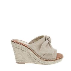 Sugar Women’s Sandals Knotted Band Slip-On Wedge Shoes - 7.5 Bow Shoes, Espadrille Wedge, Shoes Size 7, Open Toe Sandals, Toe Sandals, Wedge Espadrille, Espadrilles Wedges, Ladies Boutique, Sandal Espadrille