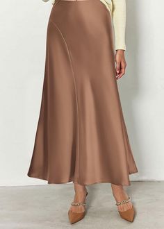 Get ready to elevate your summer wardrobe with our stunning Summer Satin A Line Maxi Skirt! Made from luxurious satin fabric, this skirt is lightweight and flowy, perfect for warm weather. The A-line silhouette creates a flattering shape, while the maxi length adds a touch of sophistication. Look and feel your best all season long with this must-have piece. 100% Polyester﻿ Comfortable to Wear. Super stretch, lightweight, breathable and comfortable. Spring Silk A-line Maxi Skirt, Chic A-line Satin Skirt, Elegant Summer Skirt Solid Color, Chic Satin A-line Skirt, Chic Pleated Satin Skirt, Elegant Full Skirt In Solid Color, Elegant Summer Skirt With Solid Color, Elegant Solid Color Full Skirt, Chic Flowy Skirt In Solid Color