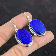 Lapis Lazuli Earrings, Blue Dangle Earrings, Lapis Lazuli Gemstone, Handcrafted Earrings, Earrings Sterling Silver, Blue Earrings, Handmade Earrings, Lapis Lazuli, Sterling Silver Earrings