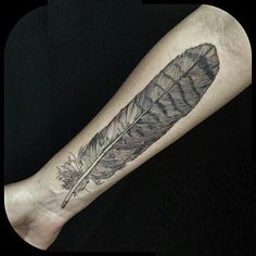 Feather Wrist Tattoo, Feather Tattoo For Men, Tattoo Ideas Beautiful, Redtail Hawk, Feather Tat, Ryan Tattoo, Feather Tattoo Arm, Feather Tattoo Wrist, Godzilla Tattoo