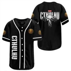 a baseball jersey with the word captain on it and an image of a spider man