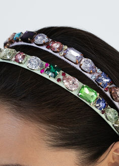 The Lucia Headband's irreverent approach is a breath of fresh air, emblazoned with hand-embroidered crystals in a range of cuts and shapes. The flexible and comfortable headband base means this elevated essential is easy to slip onto any look. Collect multiple colors, and consider layering two at a time for the ultimate impact. Embroidered Crystals, Fashion Headbands, Luxury Hair Accessories, Julia Berolzheimer, Comfortable Headbands, Summer Styling, A Breath Of Fresh Air, Jeweled Headband, Crystal Headband