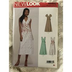 a woman's dress and top sewing pattern from the new look book, no 808