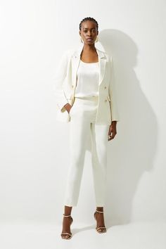 {@@=Ist.Core.Helpers.StringHelper.ToProperCase("Experience sleek tailoring in a pair of tall slim leg trousers, featuring a figure skimming fit and a comfortable high waistline. Style it with a shirt, the matching blazer, and heels for a dressy look perfect for office days and formal events, or with a T-shirt and trainers for a more laid back approach. Tall Tailored High Waisted Slim Leg Trousers High Quality Tailored Design Comfortable High Waistline Flattering Slim Leg Fit Pocket Accents Match Chic Straight Leg Suits For Work, Chic Straight Leg Suits For Office, Chic Straight Leg Office Suits, Chic Straight-leg Suits For Workwear, Chic Ankle-length Tailored Pantsuit, Chic Ankle-length Pantsuit, Chic Tailored Straight Leg Suits, Chic Tailored Straight-leg Suits, Chic Fitted Straight Leg Suits