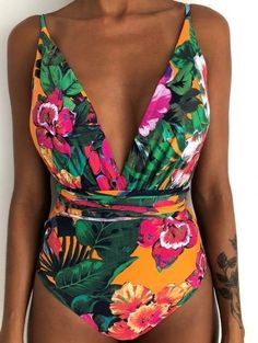 New 2019 Sexy One Piece Swimsuit Female Backless Bodysuit Brazilian Mo – Pgmdress Retro One Piece Swimsuits, Retro One Piece, Backless Swimwear, Backless Swimsuit, Estilo Tropical, Backless Bodysuit, Swimsuit Sale, Print Swimwear, Womens Bathing Suits